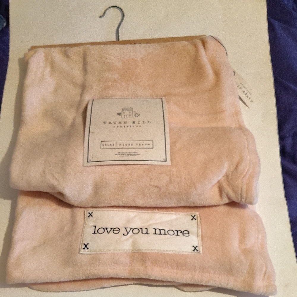 Pink Plush Throw Blanket